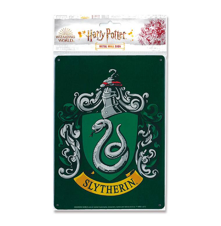 Logoshirt Harry Potter - Slytherin Logo - Schlange - Blechschild A5