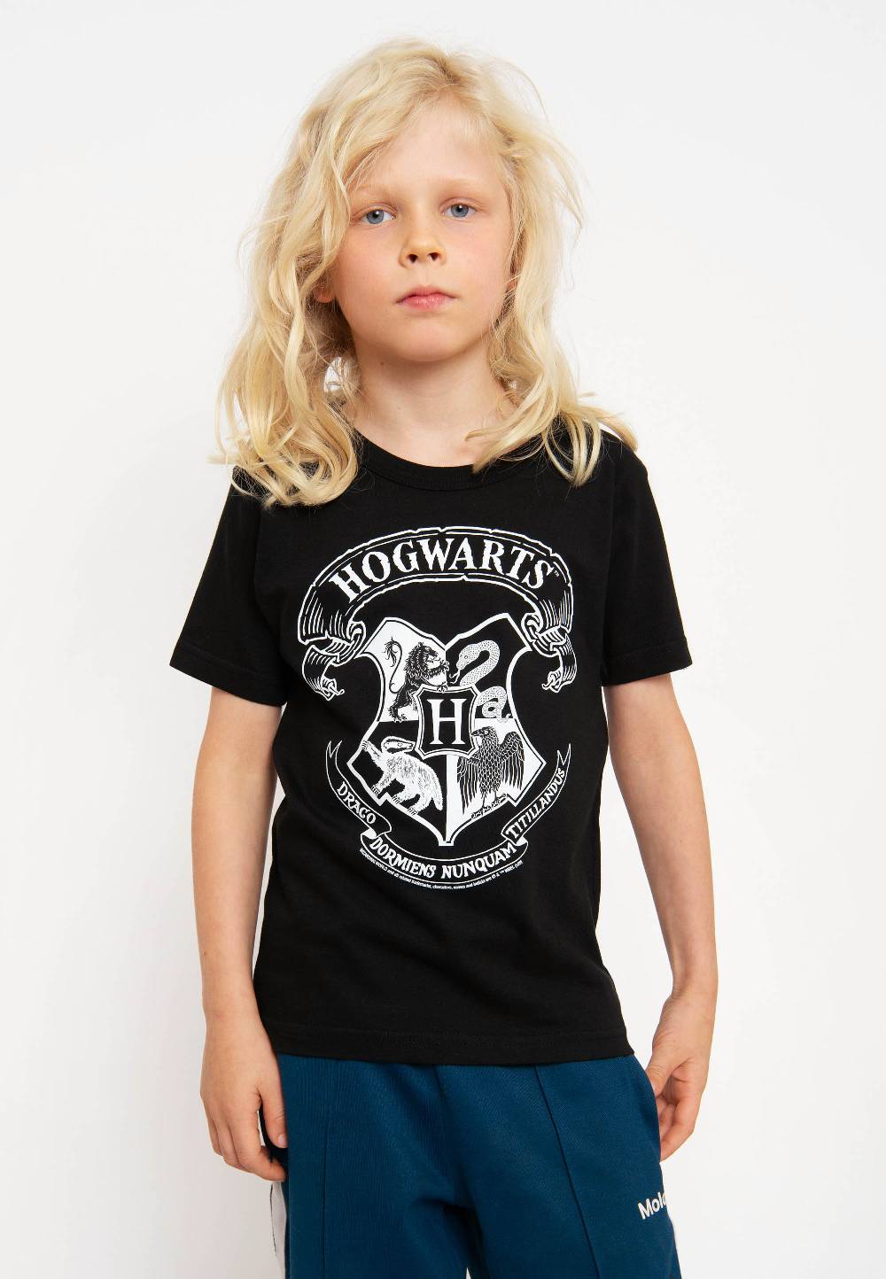 Logoshirt Hogwarts Logo (Weiß) - Harry Potter - Bio - T-Shirt Print - Kinder