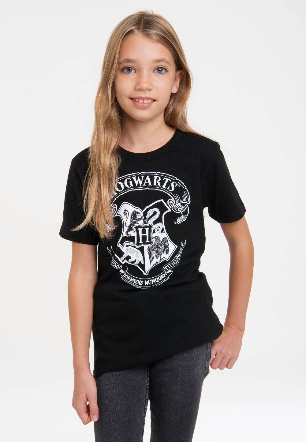 Logoshirt Hogwarts Logo (Weiß) - Harry Potter - Bio - T-Shirt Print - Kinder