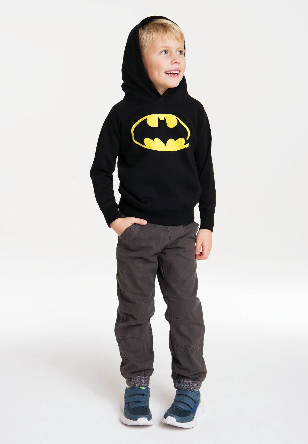 Logoshirt Kinder Kapuzen-Sweatshirt Batman - Logo (ohne Fronttasche)