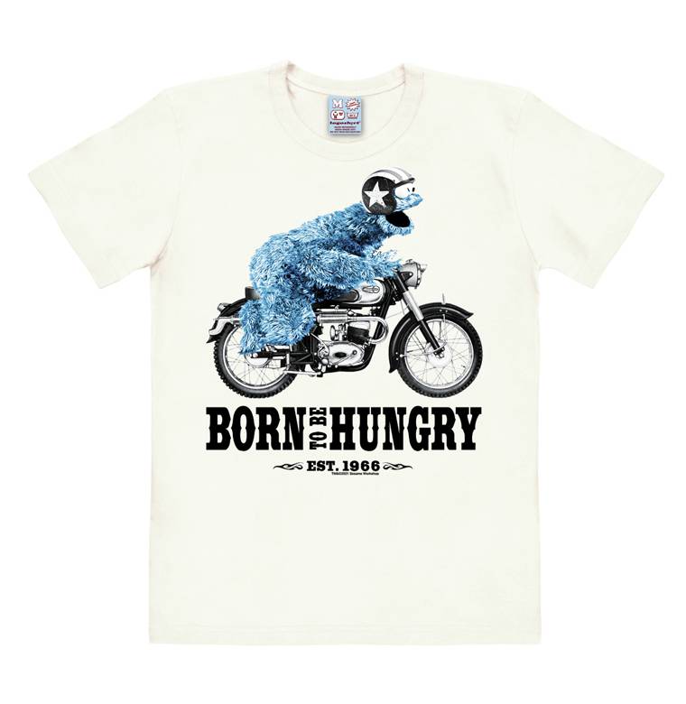 Logoshirt Krümelmonster | Born To Be Hungry | Easy Fit Herren T-Shirt
