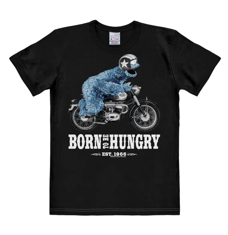 Logoshirt Krümelmonster | Born To Be Hungry | Easy Fit Herren T-Shirt