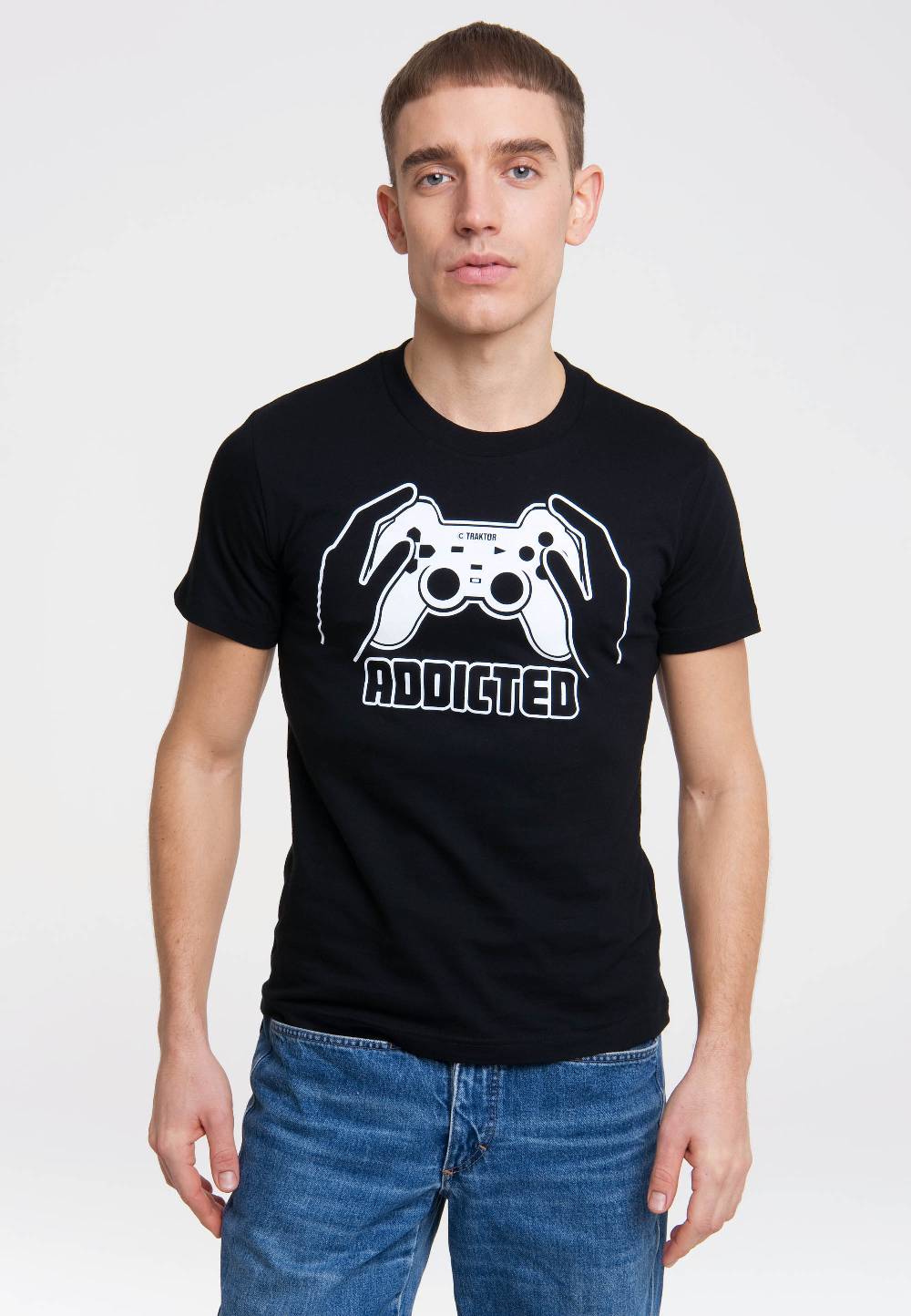 Logoshirt Addicted - Gamecontroller - T-Shirt Print