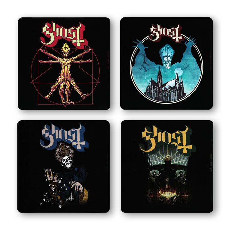 Logoshirt Ghost - Musik - 4er Set - Untersetzer