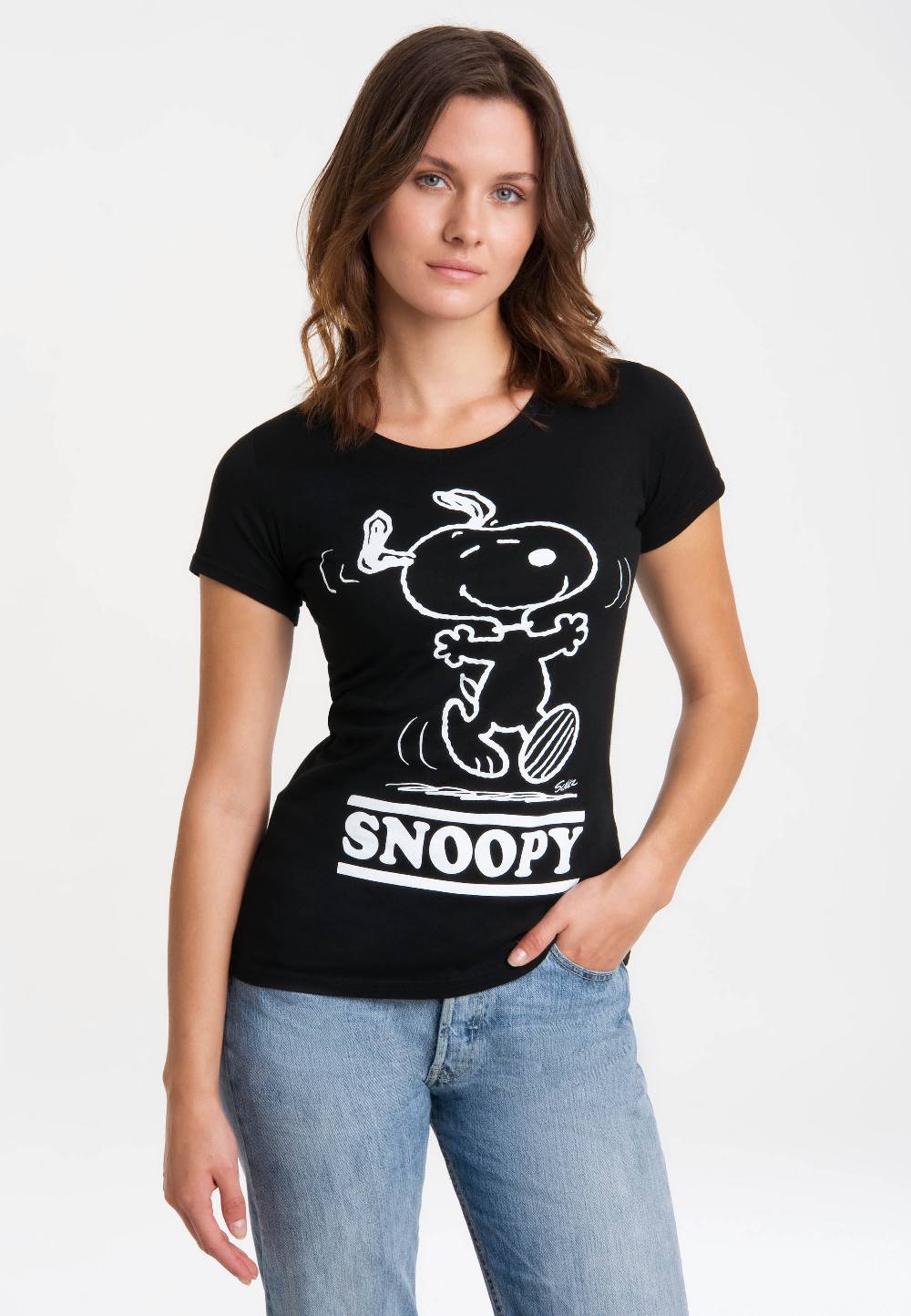 Logoshirt Peanuts - Snoopy - Happy - T-Shirt Print - Damen
