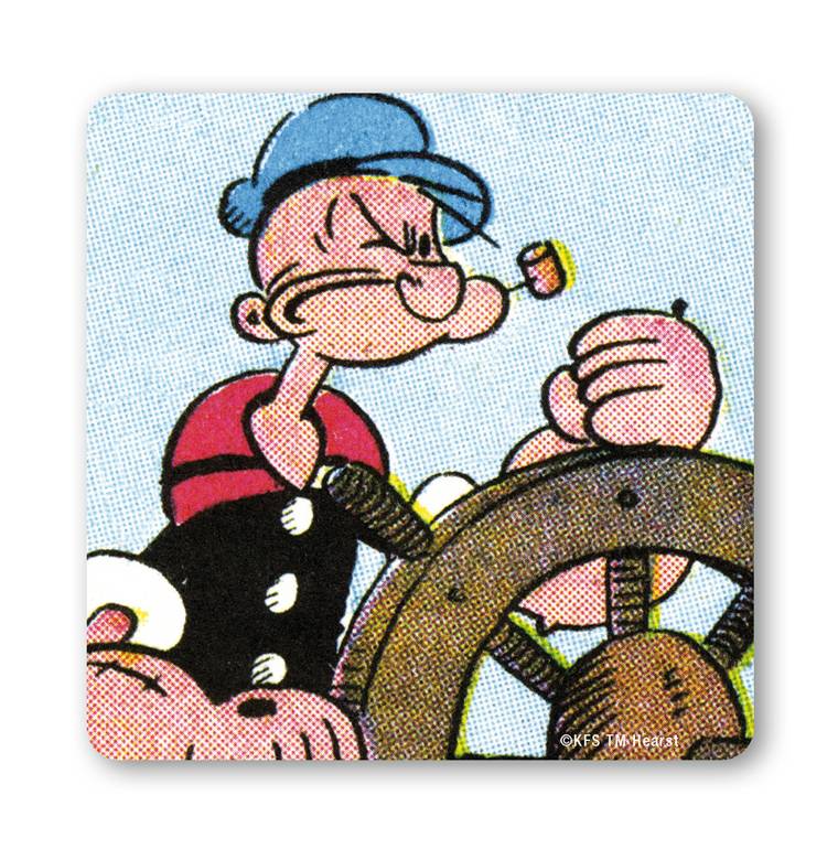 Logoshirt Popeye der Seemann - Steuerrad - Untersetzer