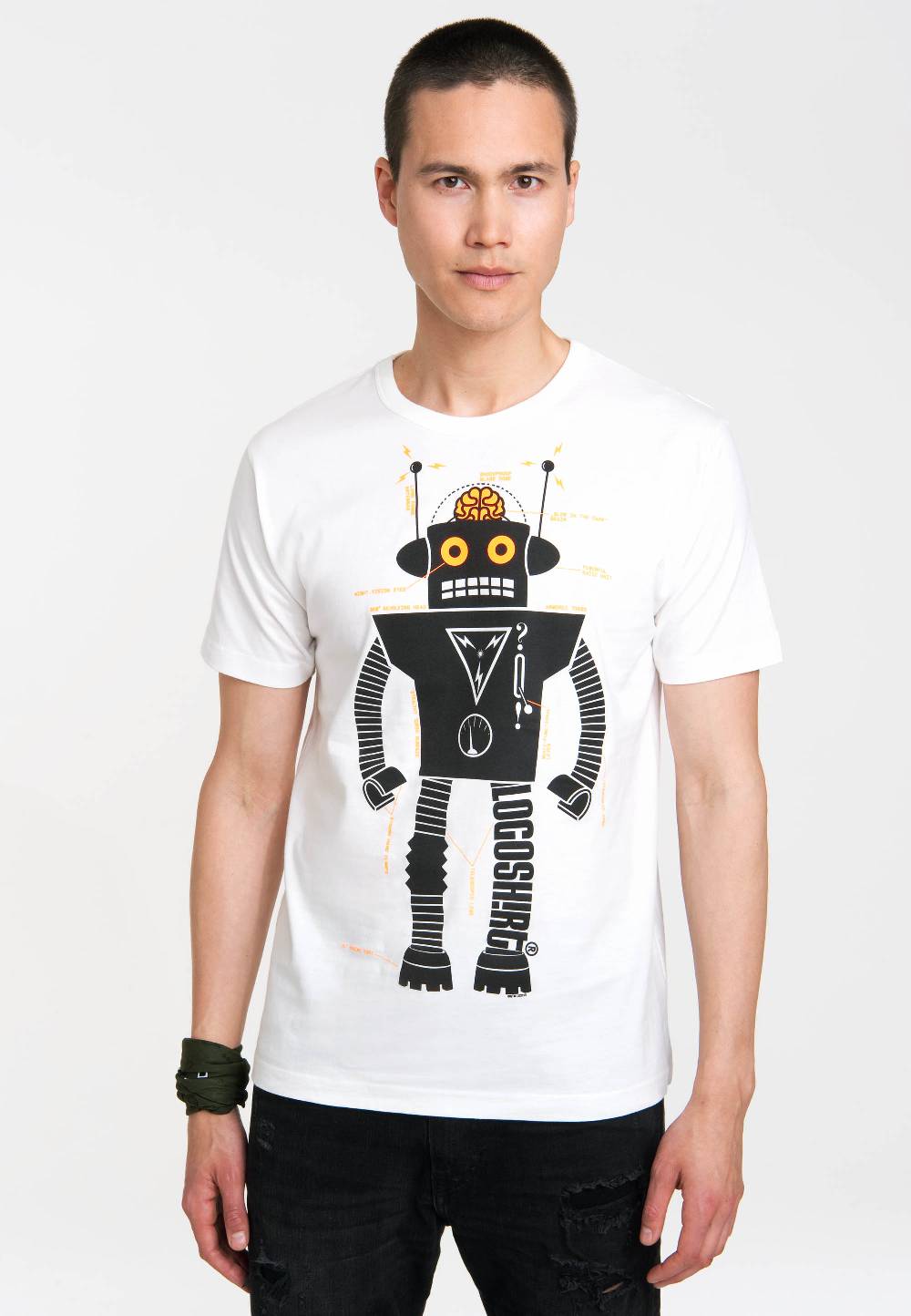 Logoshirt Logoshirt - Roboter - Logo - T-Shirt Print - Herren