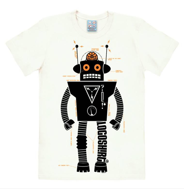 Logoshirt Logoshirt - Roboter - Logo - T-Shirt Print - Herren
