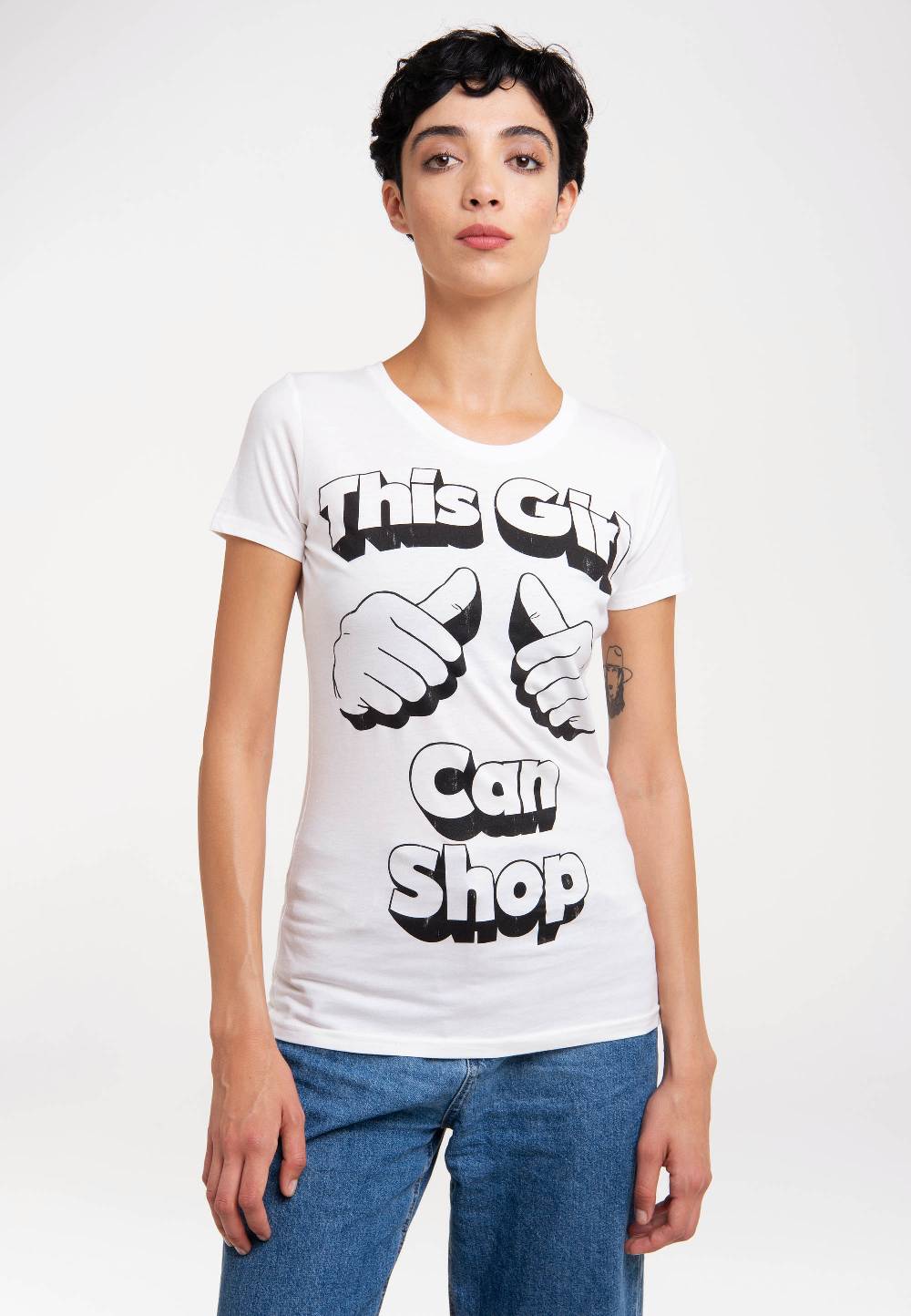 Logoshirt This Girl Can Shop - T-Shirt Print - Damen
