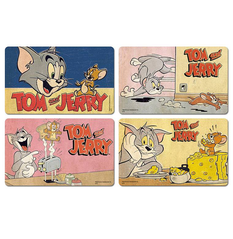 Logoshirt Tom & Jerry - 4er Set - Frühstücksbrettchen