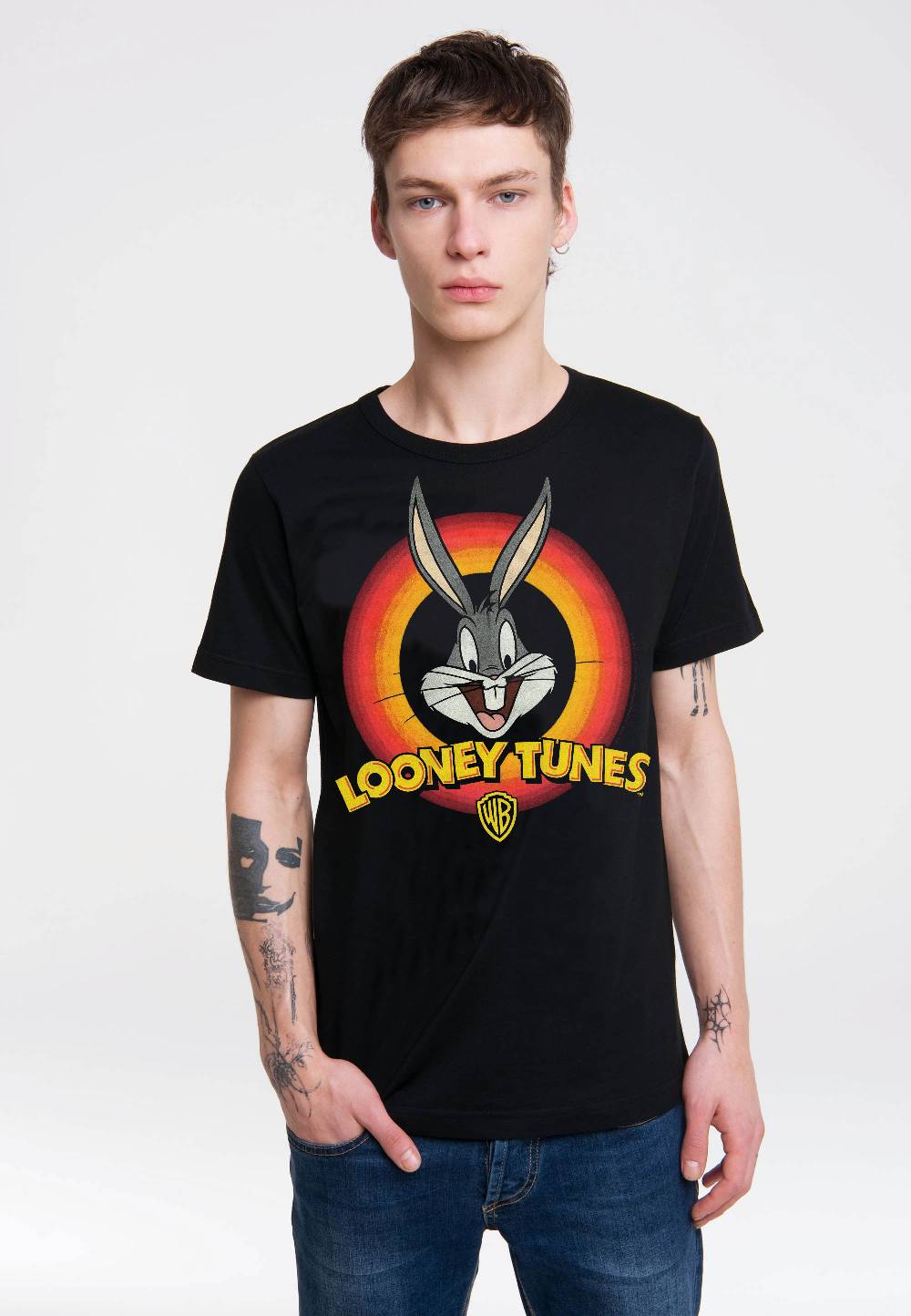 Logoshirt Looney Tunes - Bugs Bunny - Logo - T-Shirt Print - Herren