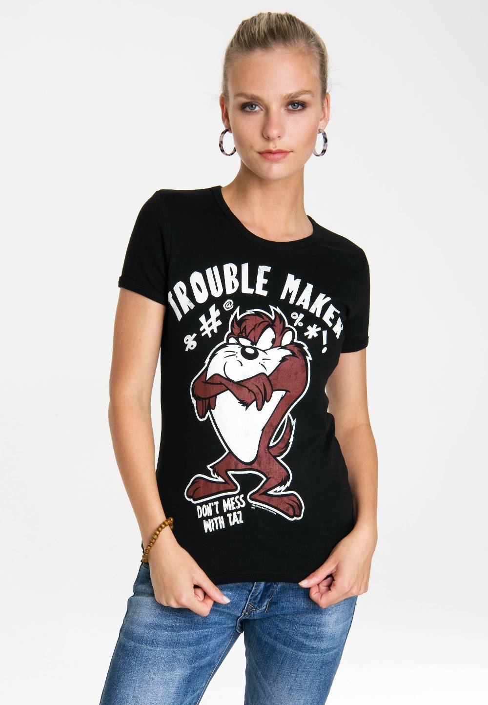Logoshirt Looney Tunes - Taz - Tasmanischer Teufel - Trouble Maker - T-Shirt Print - Damen