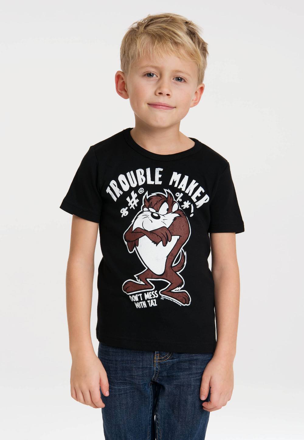 Logoshirt Looney Tunes - Taz - Tasmanischer Teufel - Trouble Maker T-Shirt Print - Kinder