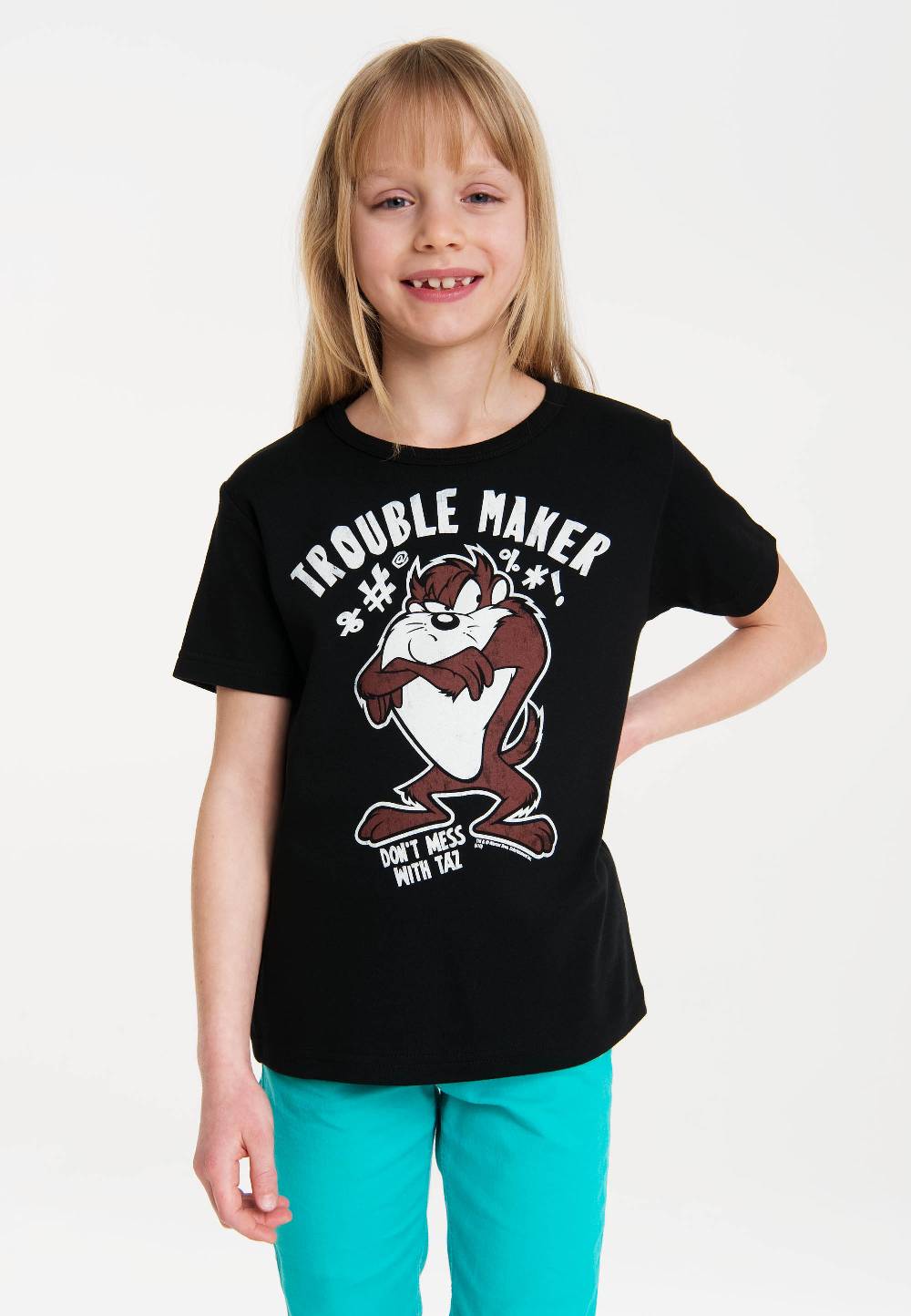 Logoshirt Looney Tunes - Taz - Tasmanischer Teufel - Trouble Maker T-Shirt Print - Kinder