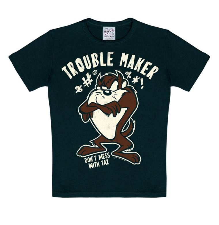 Logoshirt Looney Tunes - Taz - Tasmanischer Teufel - Trouble Maker T-Shirt Print - Kinder