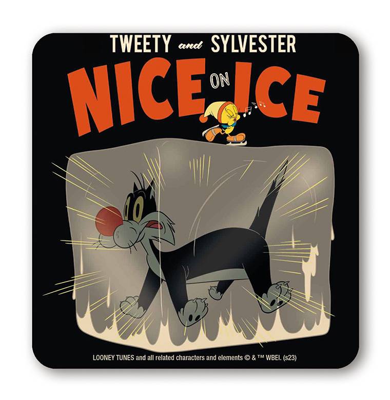 Logoshirt Looney Tunes - Tweety & Sylvester - Nice On Ice - Untersetzer