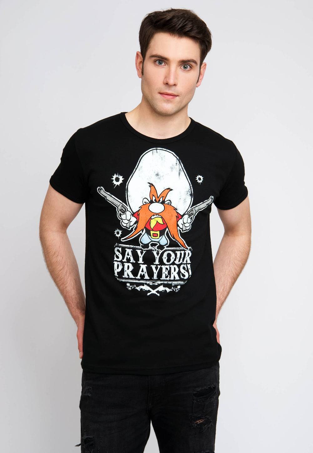 Logoshirt Looney Tunes - Yosemite Sam - Say Your Prayers - T-Shirt Print - Herren