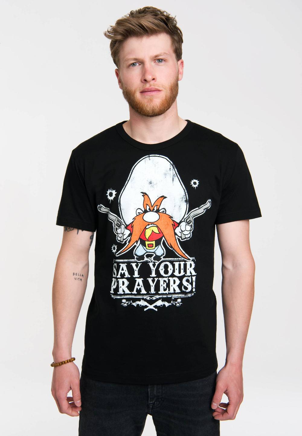 Logoshirt Looney Tunes - Yosemite Sam - Say Your Prayers - T-Shirt Print - Herren