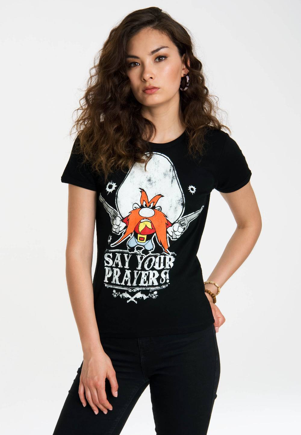 Logoshirt Looney Tunes - Yosemite Sam - Say Your Prayers - T-Shirt Print - Damen