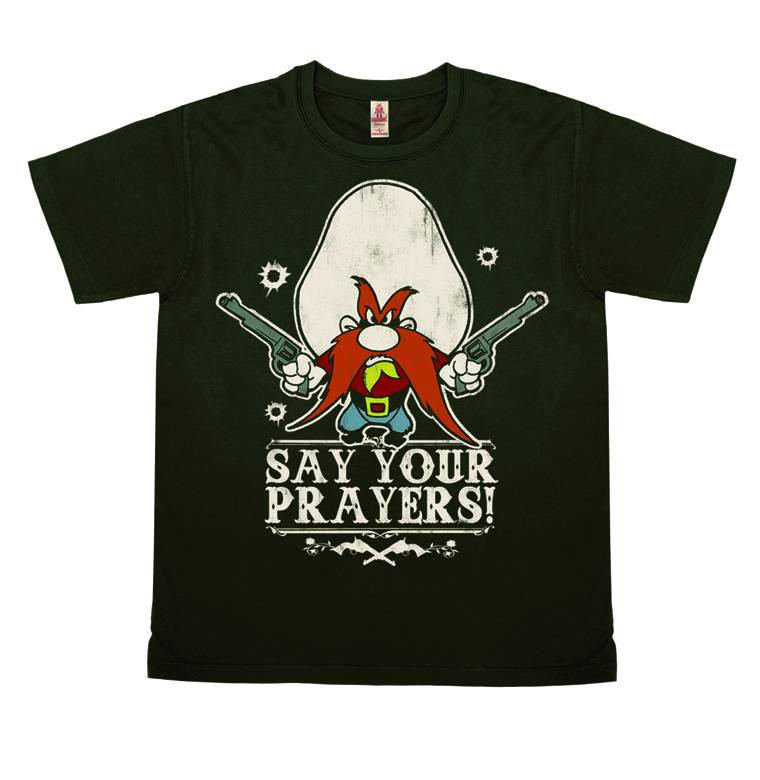 Logoshirt Looney Tunes - Yosemite Sam - Say Your Prayers - T-Shirt Vintage Print - Herren