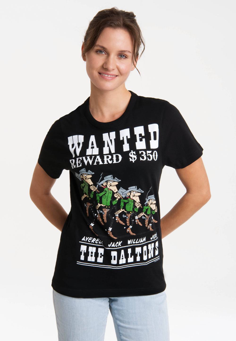 Logoshirt Lucky Luke - The Daltons - Wanted - T-Shirt Print - Damen