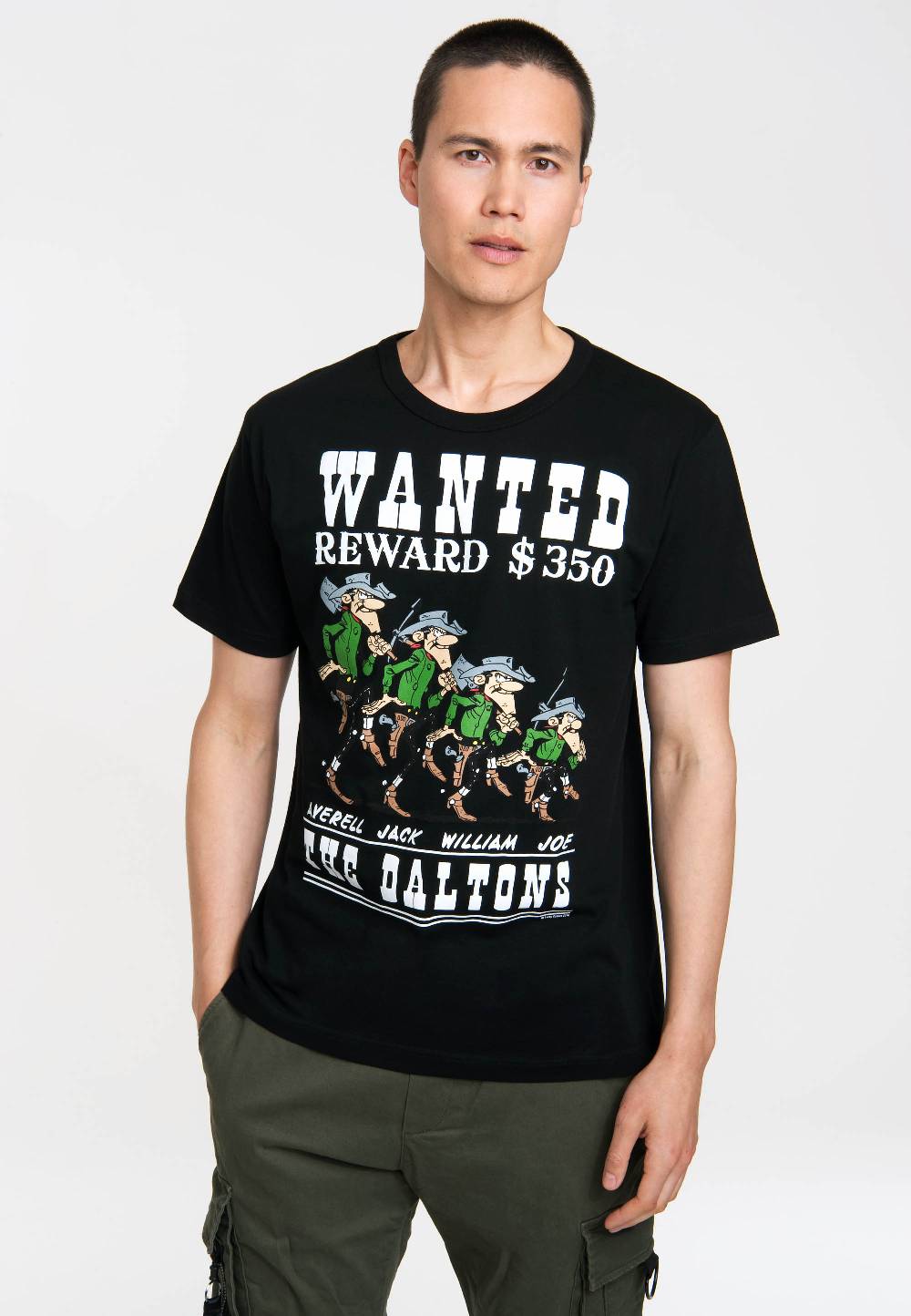Logoshirt Lucky Luke - The Daltons - Wanted - T-Shirt Print Herren