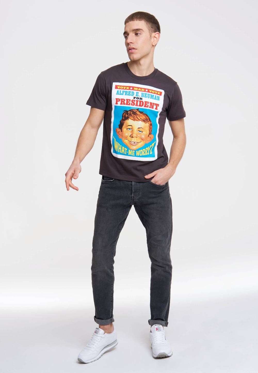Logoshirt Mad Magazin - Alfred E. Neumann - For President - T-Shirt Print