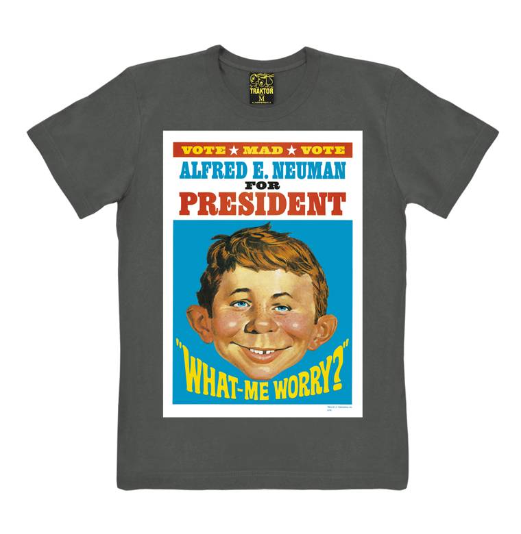 Logoshirt Mad Magazin - Alfred E. Neumann - For President - T-Shirt Print