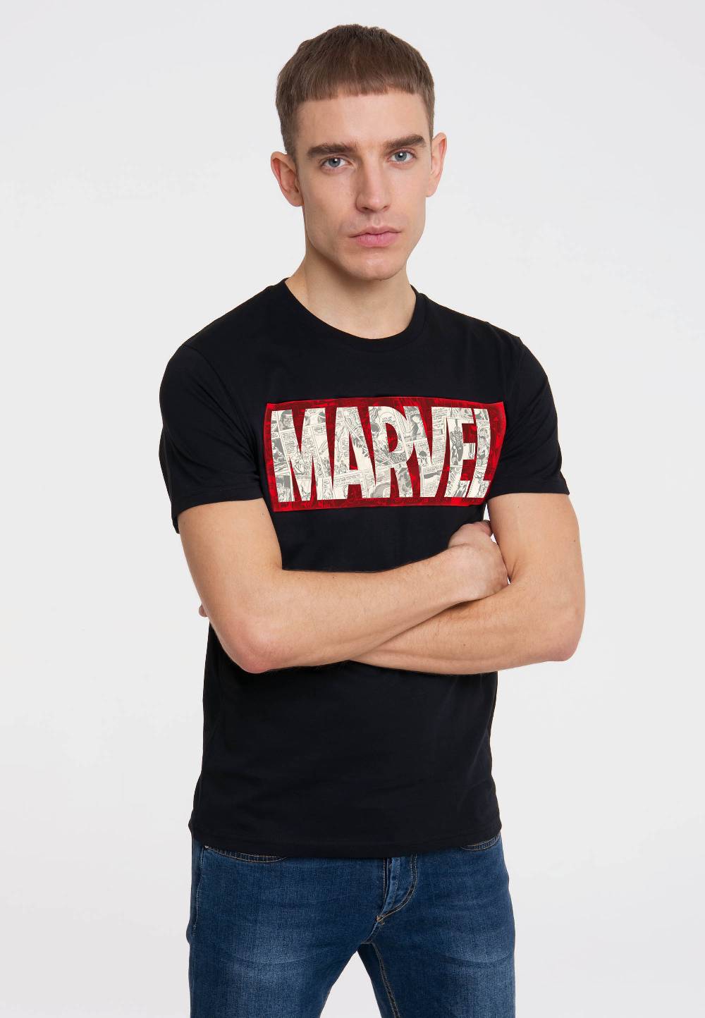 Logoshirt Marvel - Comic Block Logo - Marvel Comics - T-Shirt Print - Herren