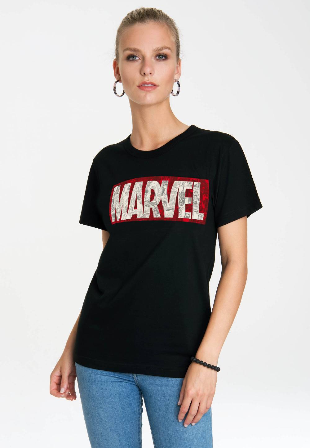 Logoshirt Marvel - Comic Block Logo - Marvel Comics - T-Shirt Print - Damen