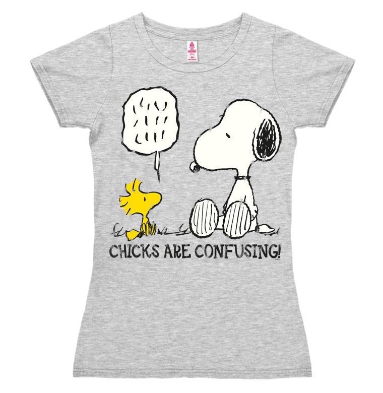 Logoshirt Peanuts - Snoopy - Chicks Are Confusing - T-Shirt Print - Damen