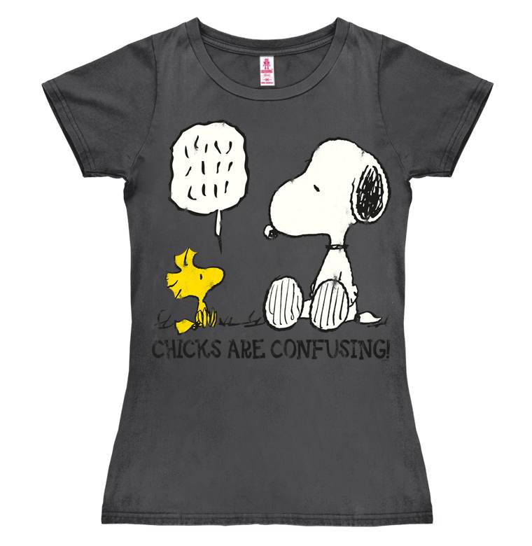 Logoshirt Peanuts - Snoopy - Chicks Are Confusing - T-Shirt Print - Damen