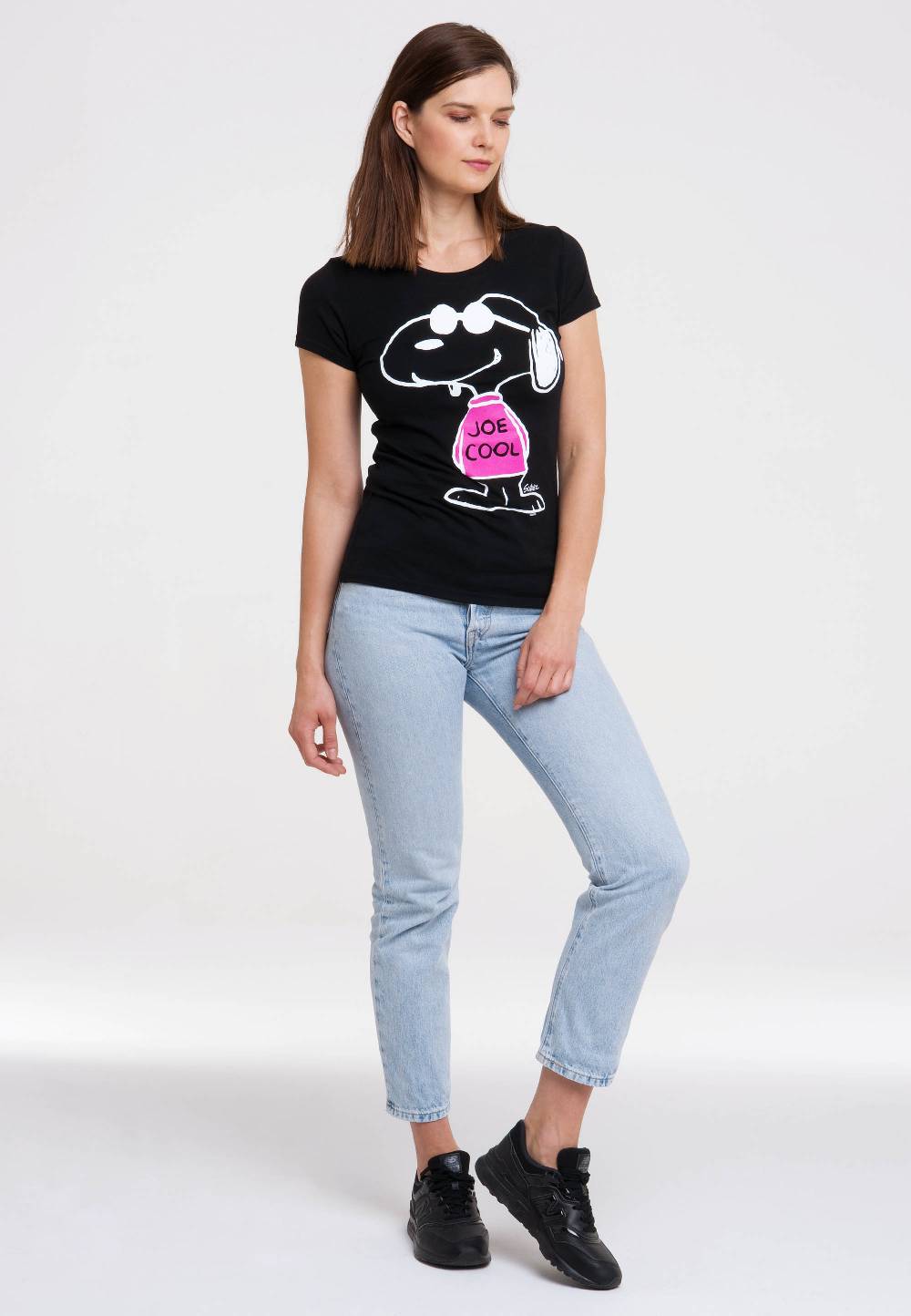 Logoshirt Peanuts - Snoopy - Joe Cool Pink - T-Shirt Print - Damen