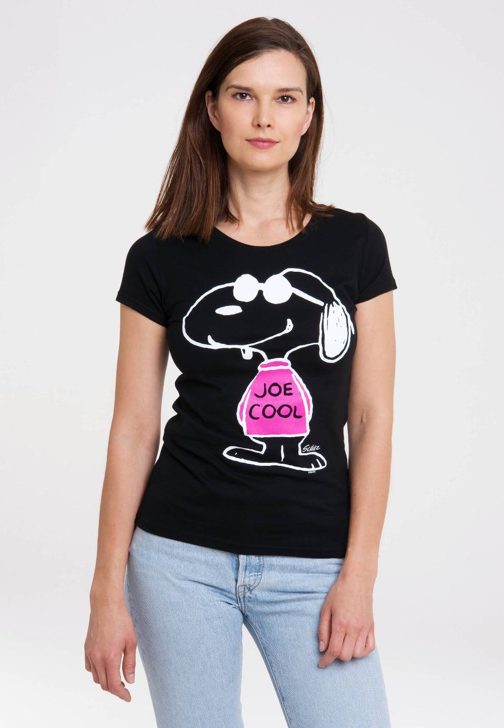 Logoshirt Peanuts - Snoopy - Joe Cool Pink - T-Shirt Print - Damen