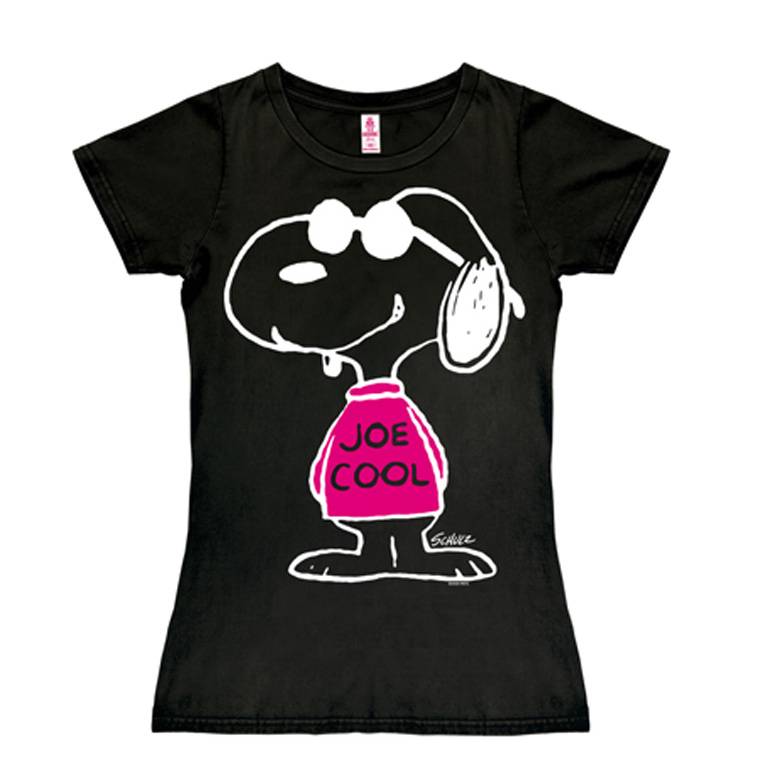 Logoshirt Peanuts - Snoopy - Joe Cool Pink - T-Shirt Print - Damen