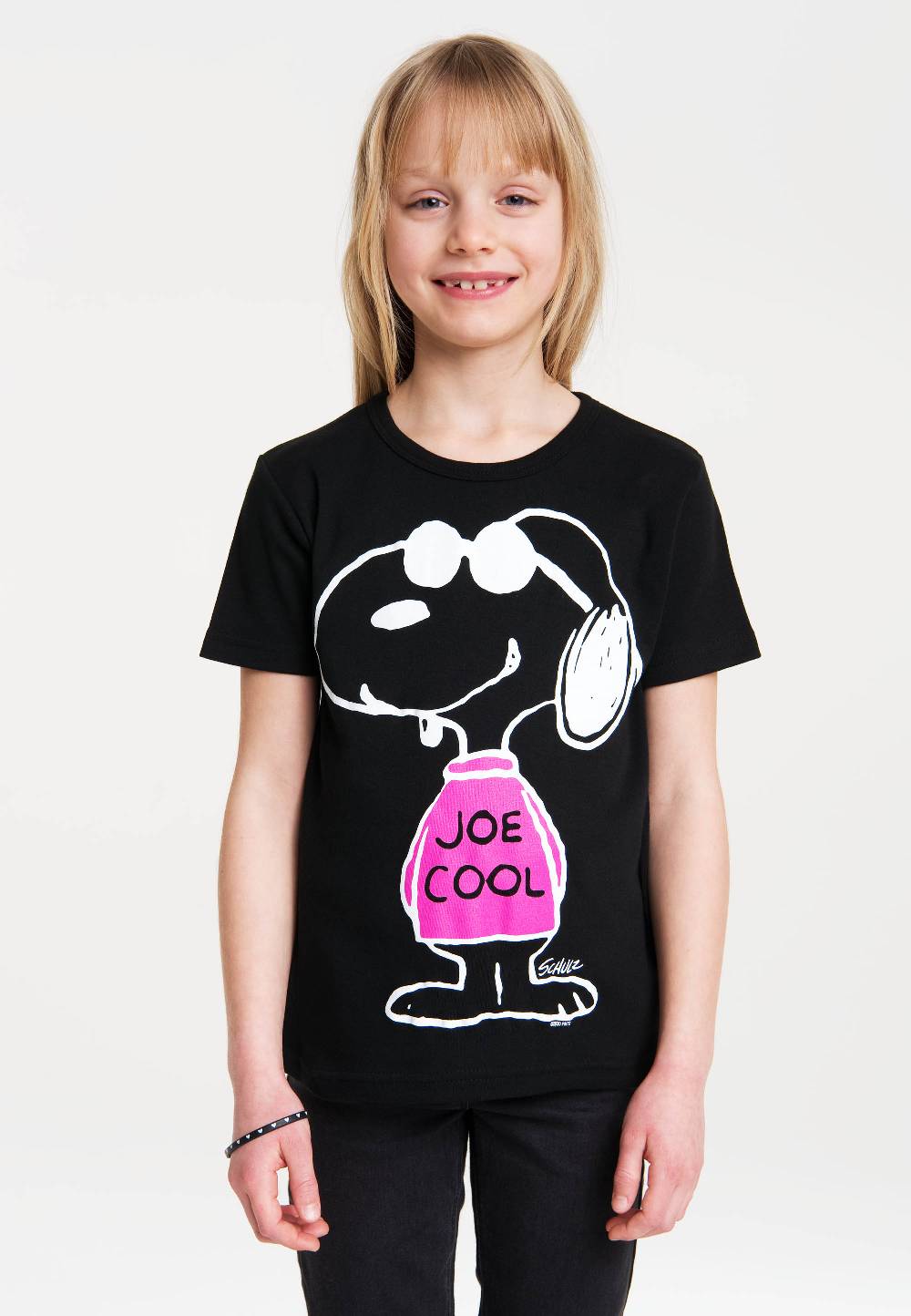 Logoshirt Peanuts - Snoopy - Joe Cool Pink - T-Shirt Print - Kinder