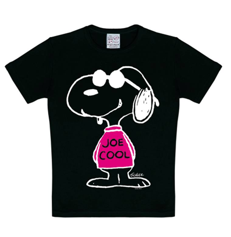 Logoshirt Peanuts - Snoopy - Joe Cool Pink - T-Shirt Print - Kinder