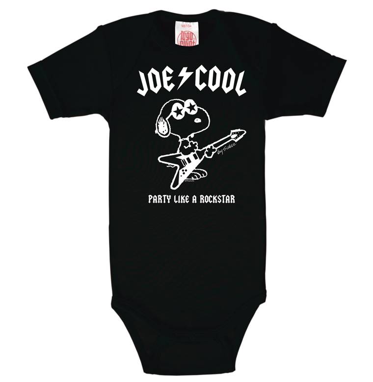 Logoshirt Peanuts - Snoopy - Joe Cool - Rockstar - Baby Body - Kurzarm