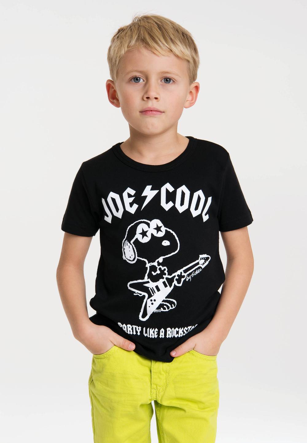 Logoshirt Peanuts - Snoopy - Joe Cool Rockstar - T-Shirt Print - Kinder