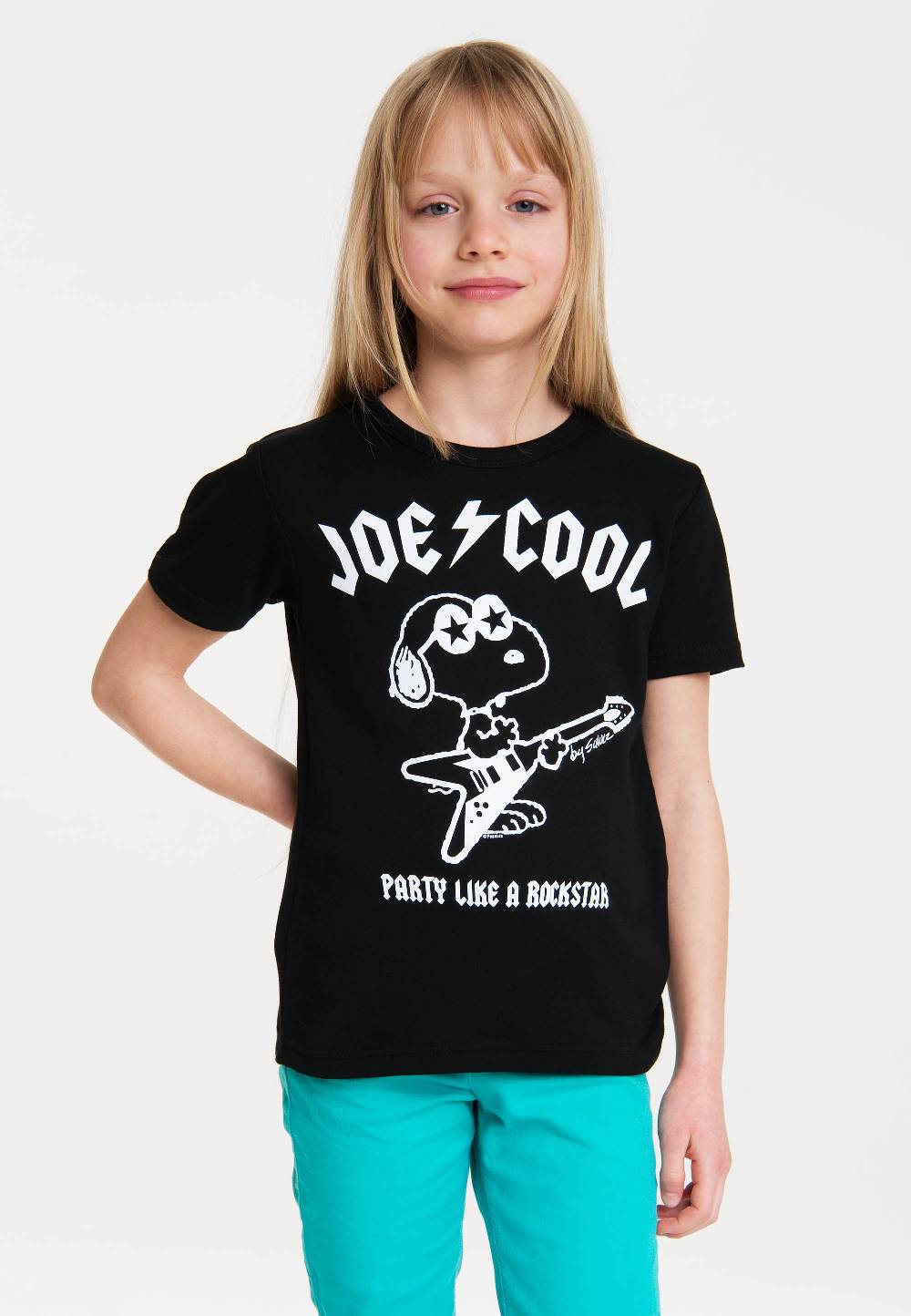 Logoshirt Peanuts - Snoopy - Joe Cool Rockstar - T-Shirt Print - Kinder