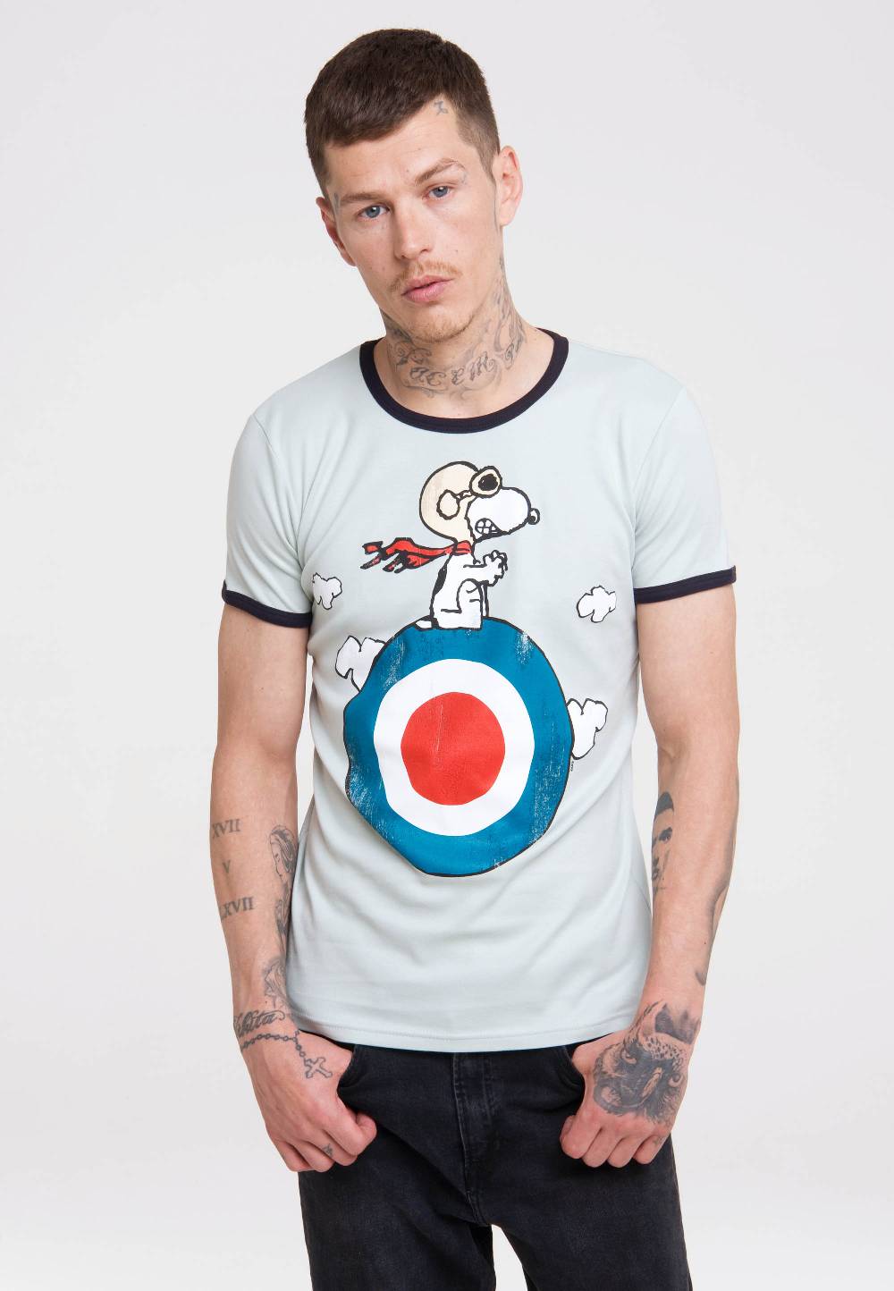 Logoshirt Peanuts - Snoopy - Pilot - Target - T-Shirt Print - Herren