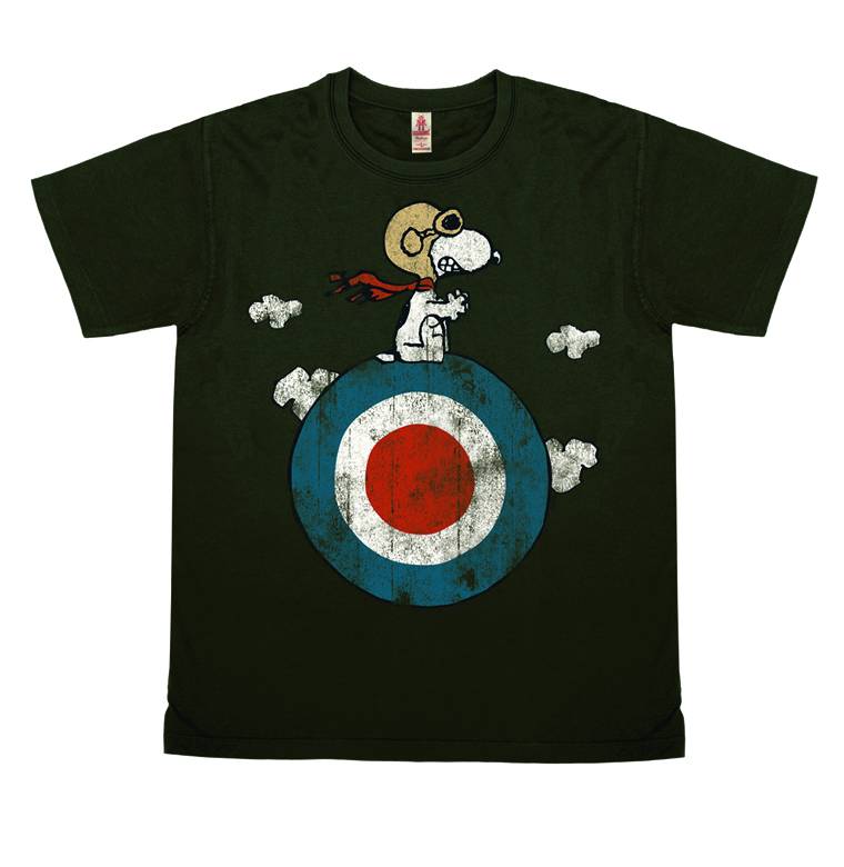 Logoshirt Peanuts - Snoopy - Pilot - Target - T-Shirt Vintage - Print - Herren