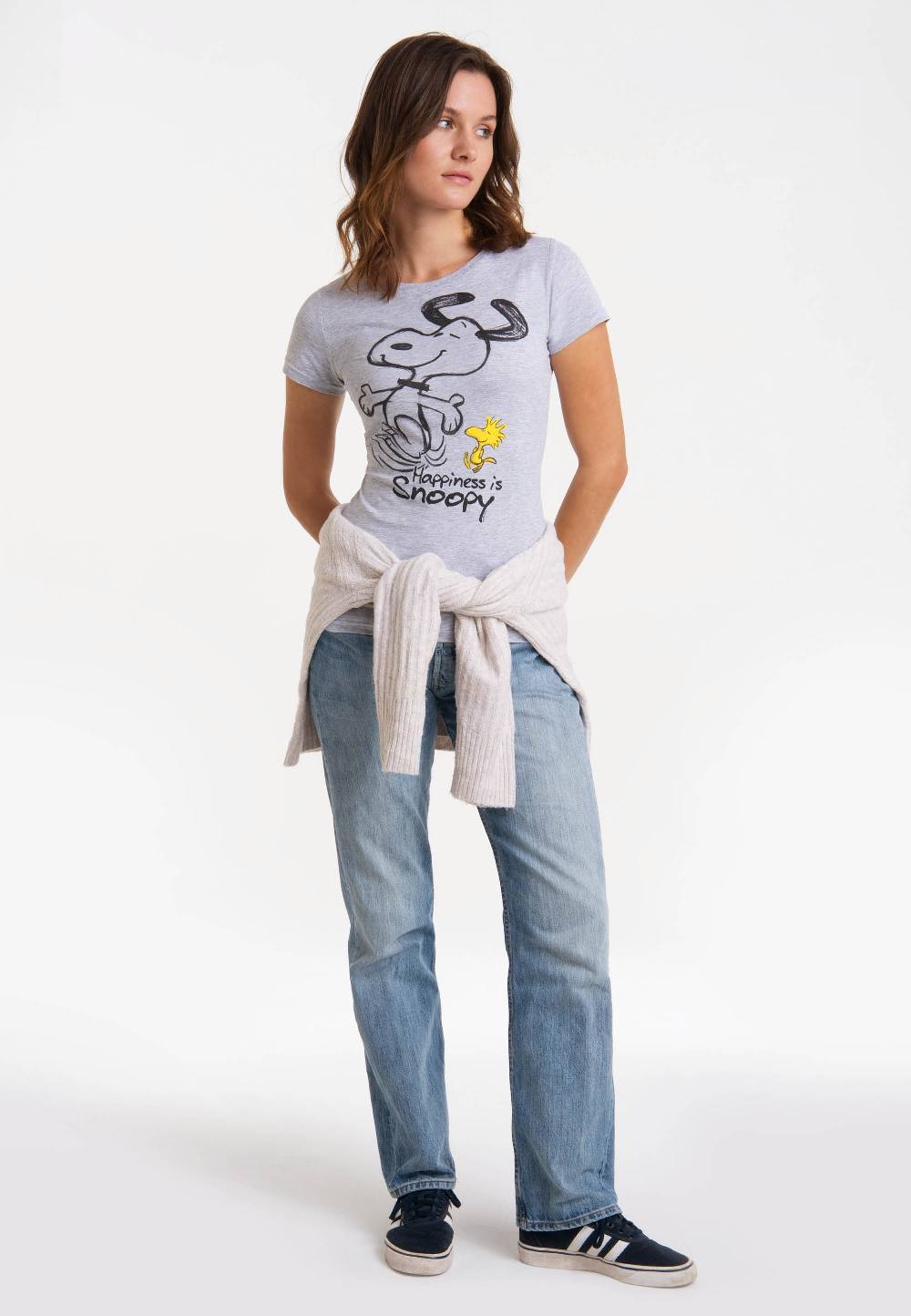 Logoshirt Peanuts - Snoopy & Woodstock - Happiness - T-Shirt Print - Damen
