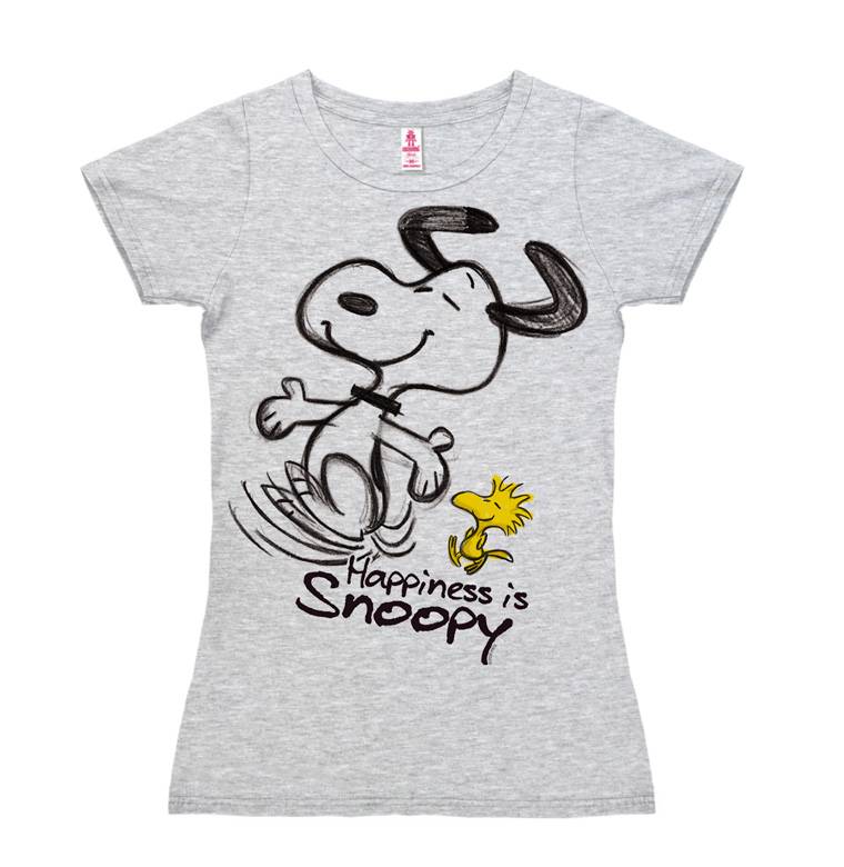 Logoshirt Peanuts - Snoopy & Woodstock - Happiness - T-Shirt Print - Damen