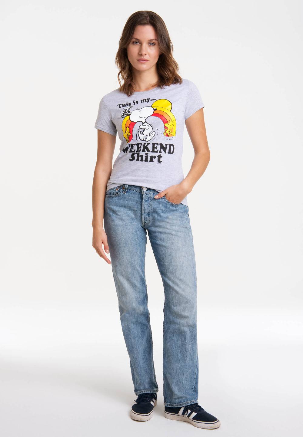 Logoshirt Peanuts - Snoopy & Woodstock - Weekend Shirt - T-Shirt Print - Damen