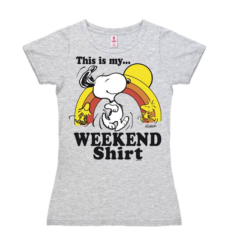 Logoshirt Peanuts - Snoopy & Woodstock - Weekend Shirt - T-Shirt Print - Damen