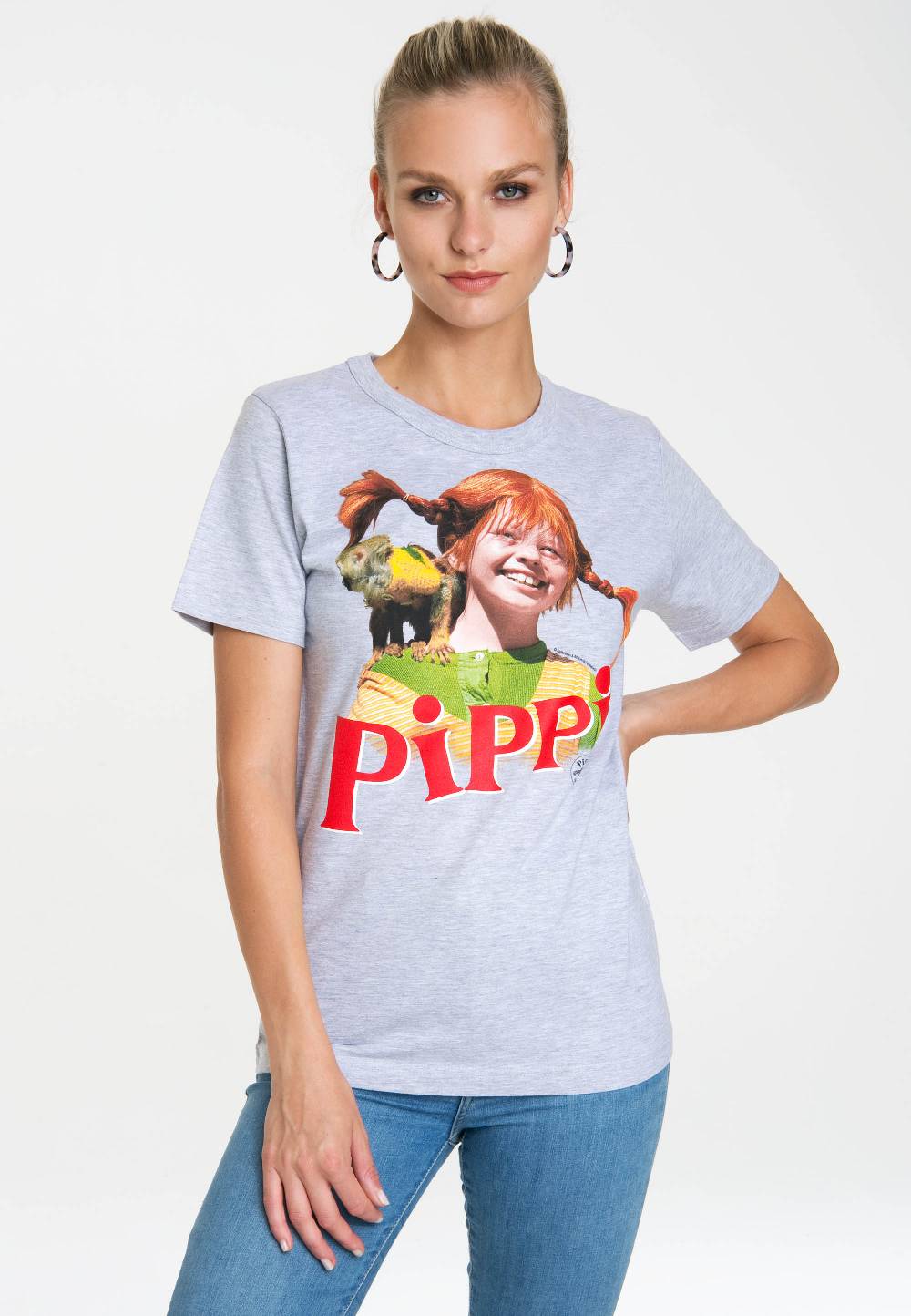 Logoshirt Pippi Langstrumpf & Herr Nilsson - T-Shirt Print - Damen