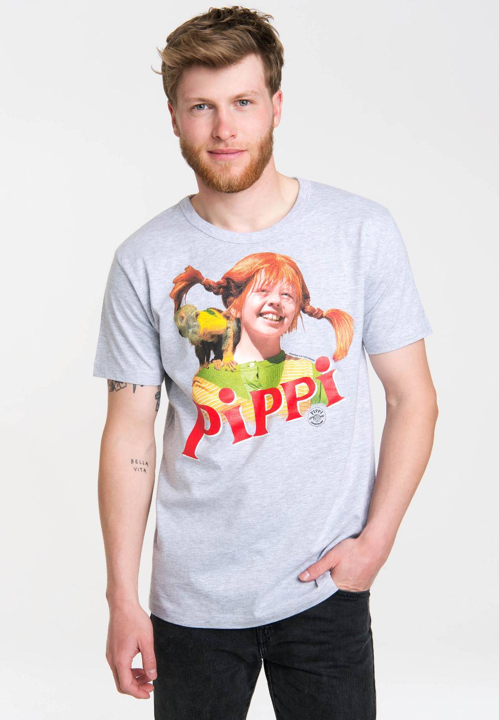 Logoshirt Pippi Langstrumpf & Herr Nilsson - T-Shirt Print - Herren