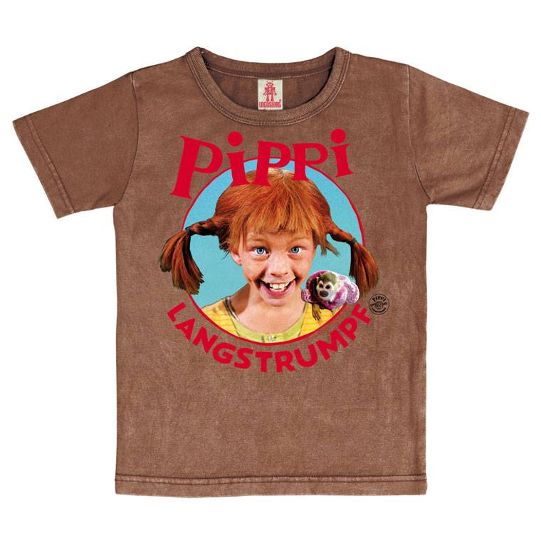 Logoshirt Pippi Langstrumpf - Portrait - Vintage - T-Shirt Print - Kinder