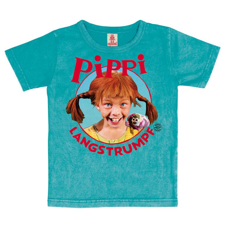 Logoshirt Pippi Langstrumpf - Portrait - Vintage - T-Shirt Print - Kinder